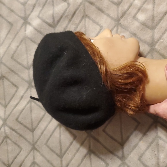 Women Beret 100% Wool Black French Beret Ladies Hat Winter Gift Beanie - Picture 3 of 6